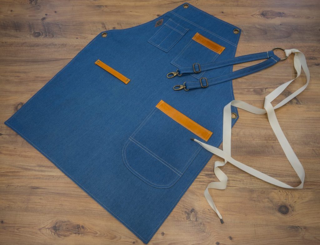 blue jean apron
