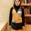 yellow & flowers apron