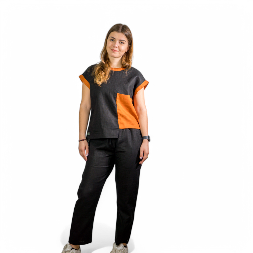 Orange Edge Top & Pants
