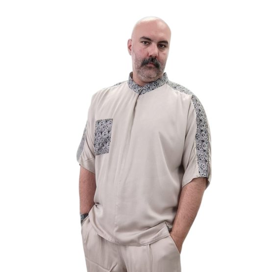 Set “Ink Sand” – Μπλούζα & παντελόνι με διακοσμητικό μοτίβο - Image 3