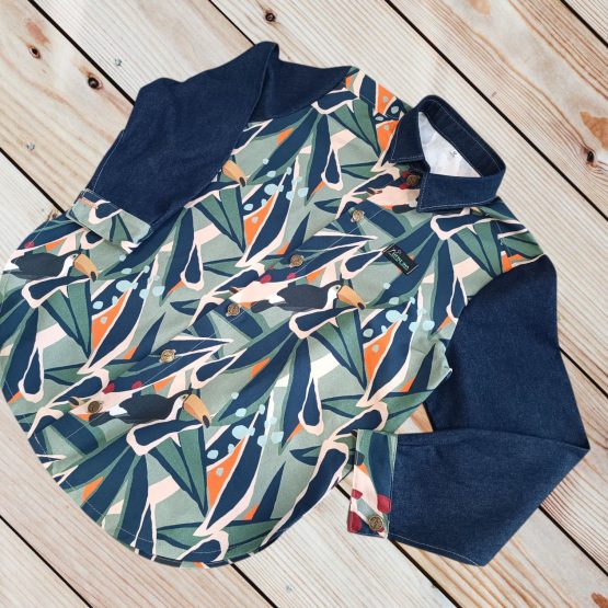 Denim Tropical Toucan Shirt