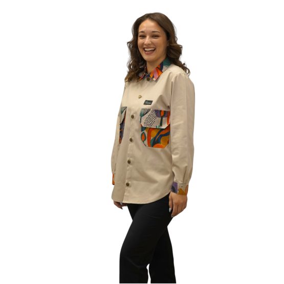 Abstract Beige Shirt