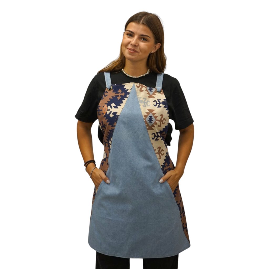 Ethnic Denim Full Apron
