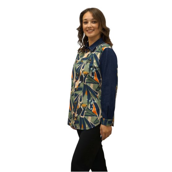 Denim Tropical Toucan Shirt