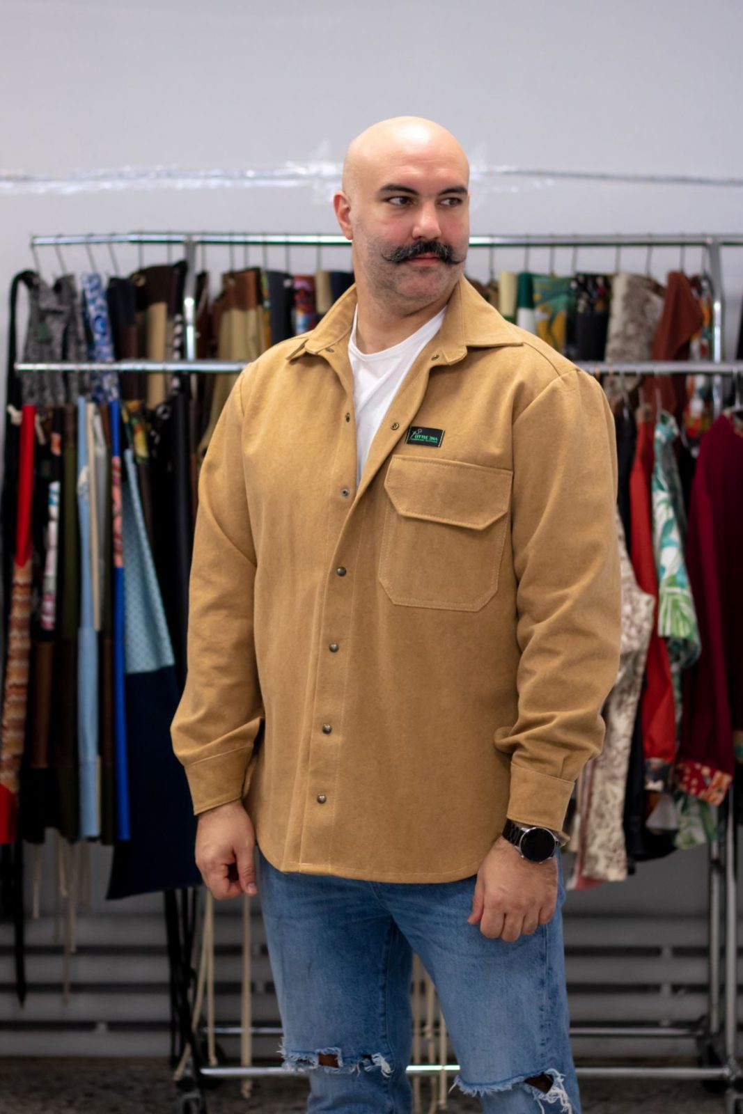 Overshirt Καμηλό Denim – 2HA Professionals