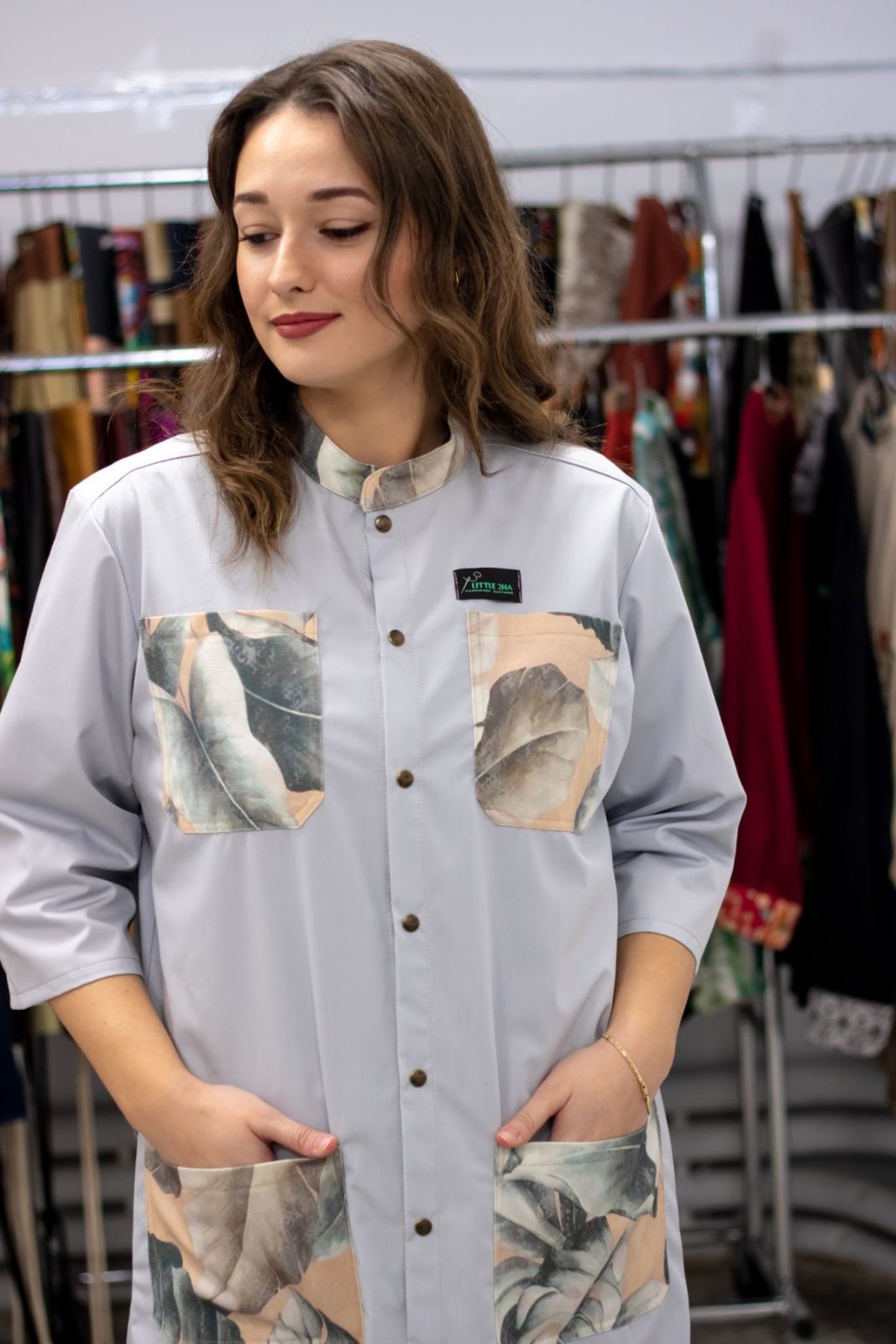 Γκρι Ρόμπα “Botanical Lab Coat” – 2HA Professionals - Image 6