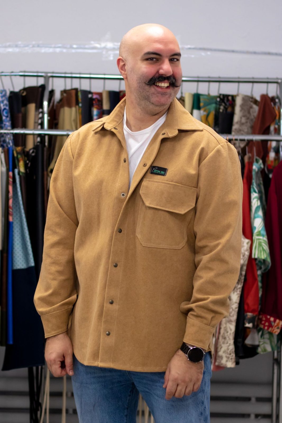 Overshirt Καμηλό Denim – 2HA Professionals - Image 3