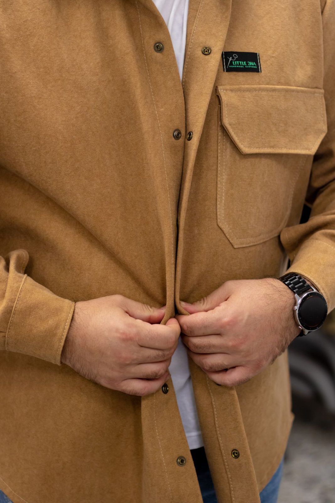 Overshirt Καμηλό Denim – 2HA Professionals - Image 4