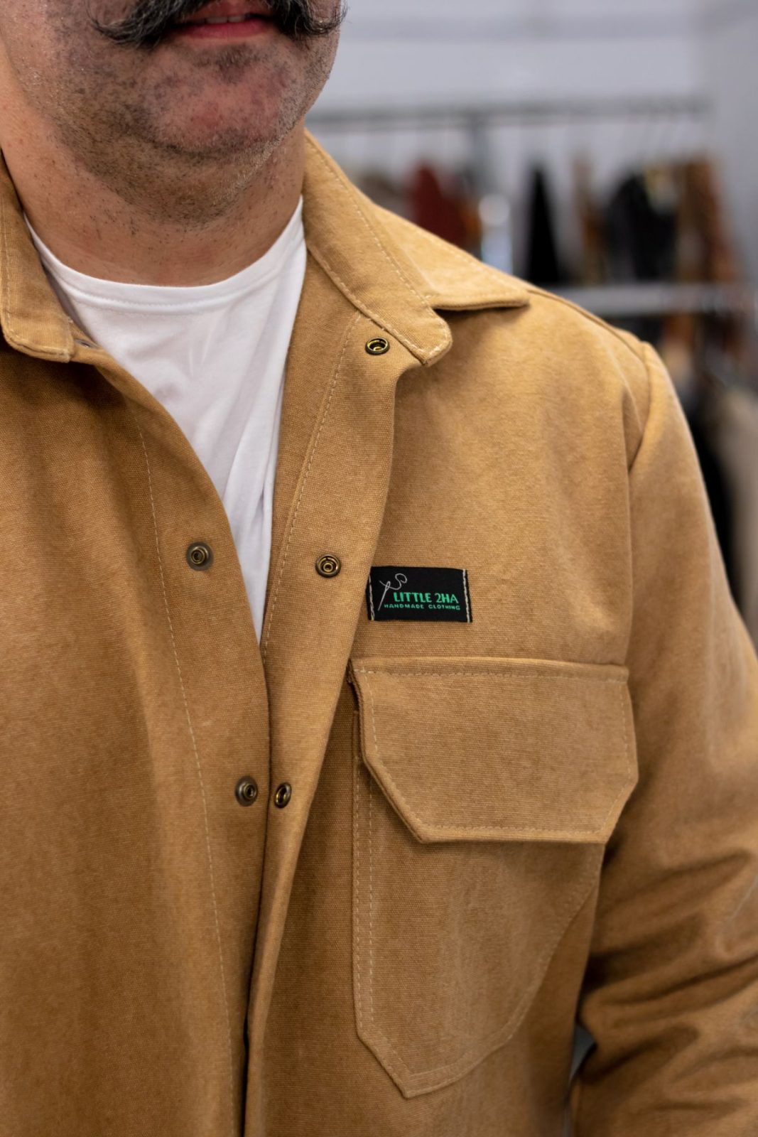 Overshirt Καμηλό Denim – 2HA Professionals - Image 2