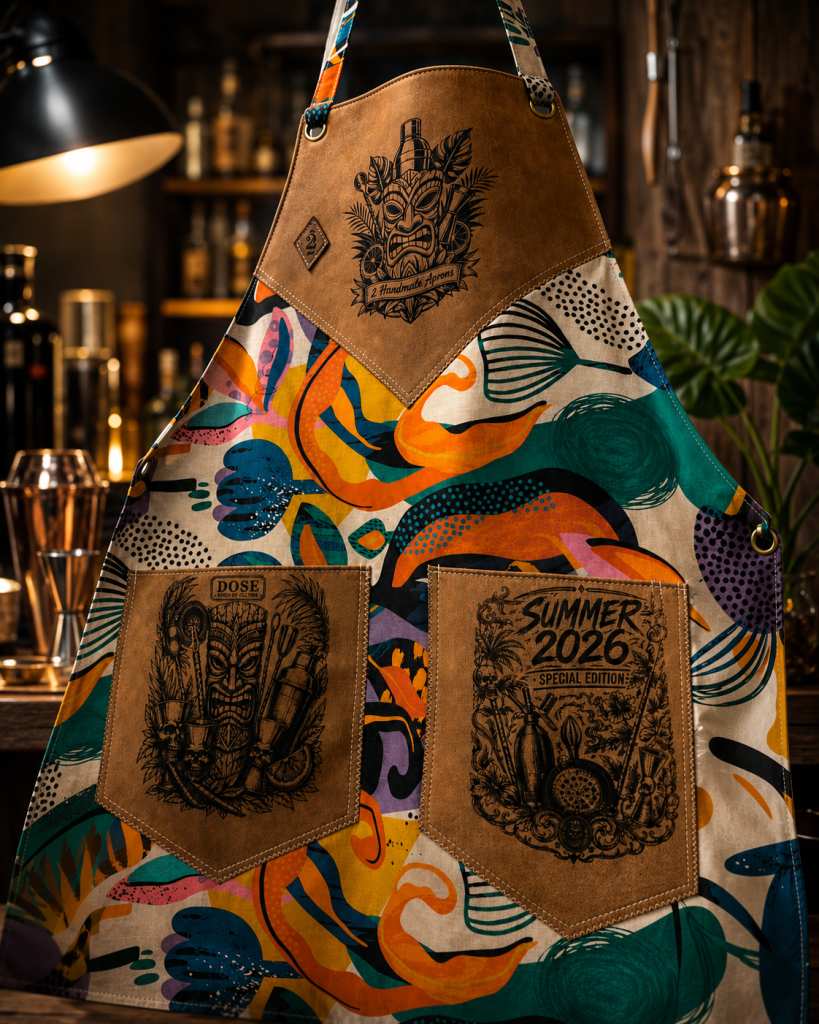 DOSE TIKI — Χειροποίητη Ποδιά Bartender & Mixologist | Summer 2026 Edition