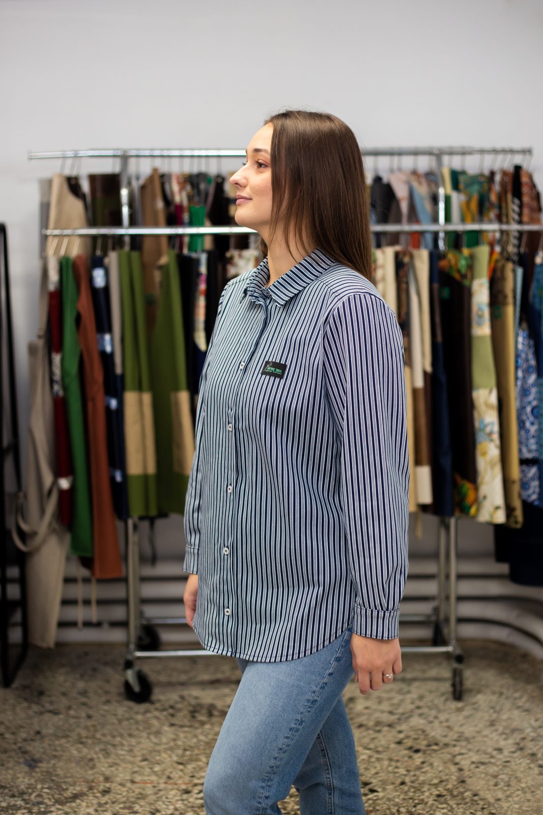 Line Classic Women Γυναικείο Επαγγελματικό Ριγέ Πουκάμισο | 2HA - Image 2